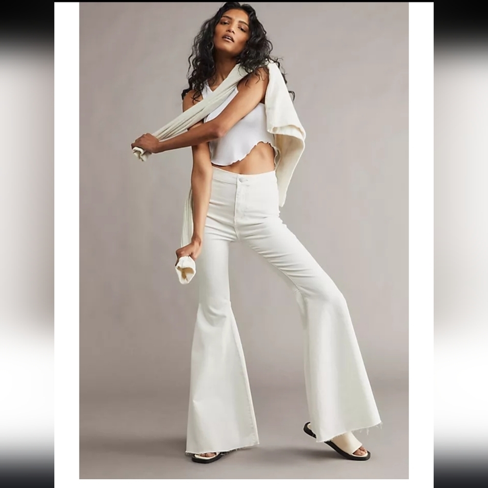 Free people just float on flare stretch jeans size 28 regular White - Picture 5 of 13